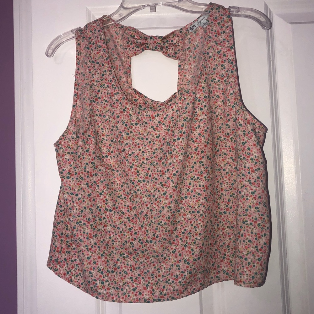 Floral Tank Top with Bows